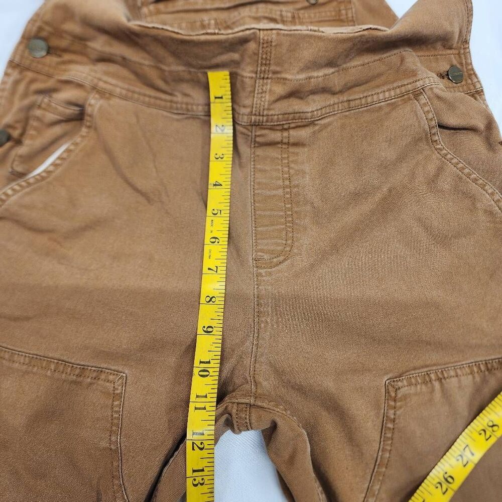 Carhartt Women's Loose Fit Brown Duck Canvas Bib Overalls S Tall Work Utility - Picture 5 of 7